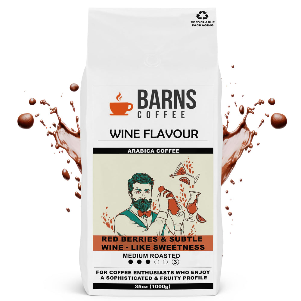 Barns Wine Flavour Coffee Beans 1kg | Medium Roast