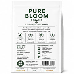 Pure Bloom Clean Colombia Coffee Beans 1kg