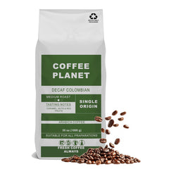Coffee Planet Colombia Decaf Coffee Beans 1kg | Medium Roast
