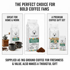 Coffeeholic Revolver Cocktail Bourbon Blend Ground Coffee 1kg