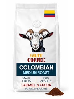 Goat Coffee Colombia Ground Coffee 1kg | Medium Roast
