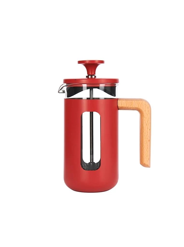 Coffeeholic Cafetière 3-Cup | Pisa Latte Red