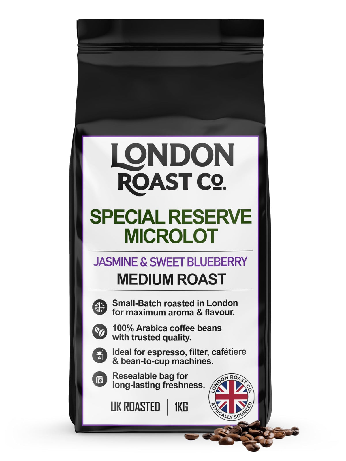 London Roast Co Special Reserve Microlot Coffee Beans 1kg | Medium Roast
