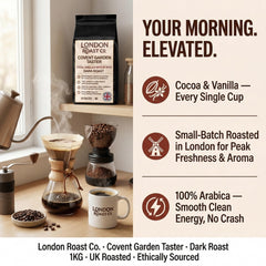 London Roast Co Covent Garden Taster Coffee Beans 1kg | Dark Roast