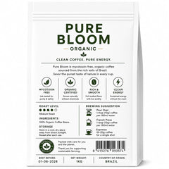 Pure Bloom Clean Brazil Coffee Beans 1kg