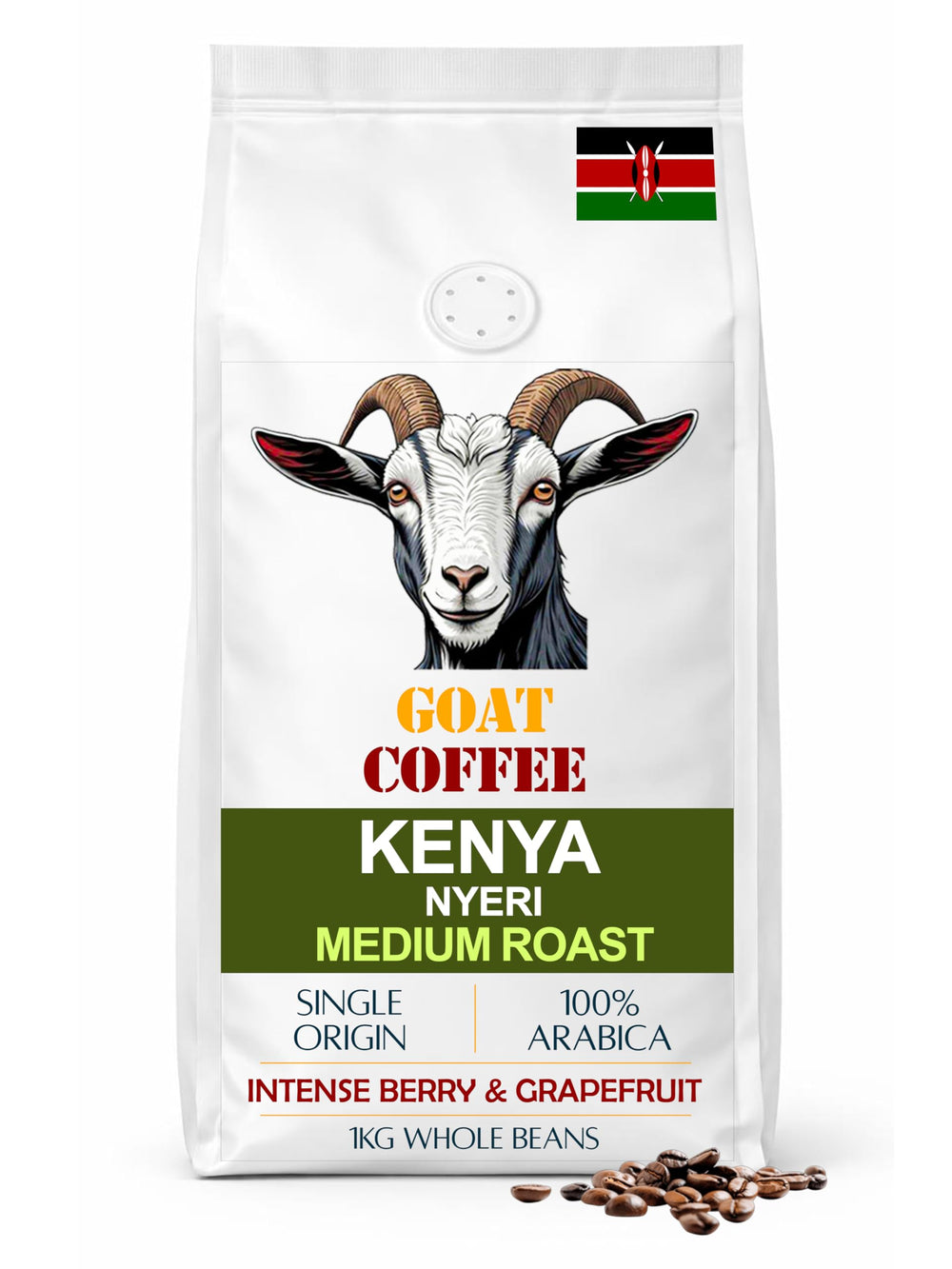 Goat Coffee Kenya Nyeri Coffee Beans 1kg | Medium Roast