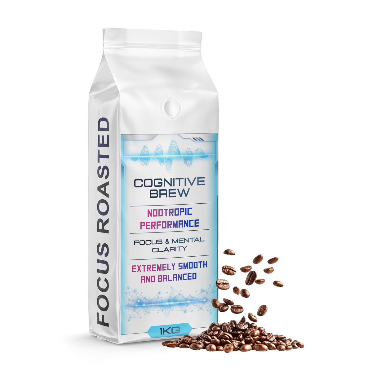 Cognitive Brew Nootropic Coffee Beans 1kg | Medium Roast