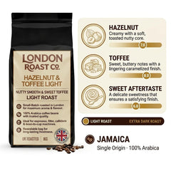 London Roast Co Hazelnut & Toffee Coffee Beans 1kg | Light Roast