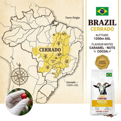 Goat Coffee Brazil Cerrado Coffee Beans 1kg | Medium Roast