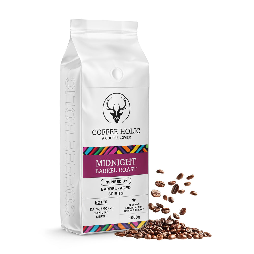 Coffeeholic Midnight Barrel Roast Coffee Beans 1kg