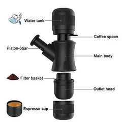 Coffeeholic Portable Coffee Machine | Manual Travel Espresso Maker