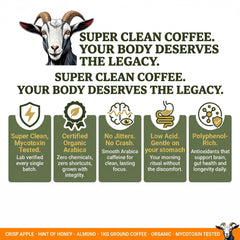 Goat Coffee Super Clean Ground Coffee 1kg | Medium Roast