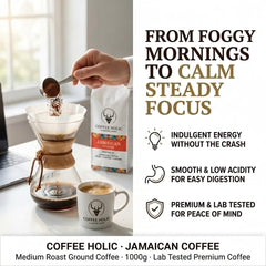 Coffeeholic Jamaican Rum Inspired Ground Coffee 1kg | Medium Roast