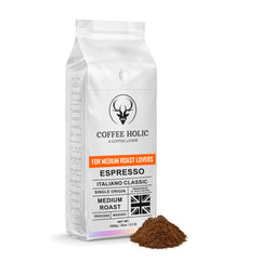 Coffeeholic Italian Ground Coffee 1kg | Medium Roast