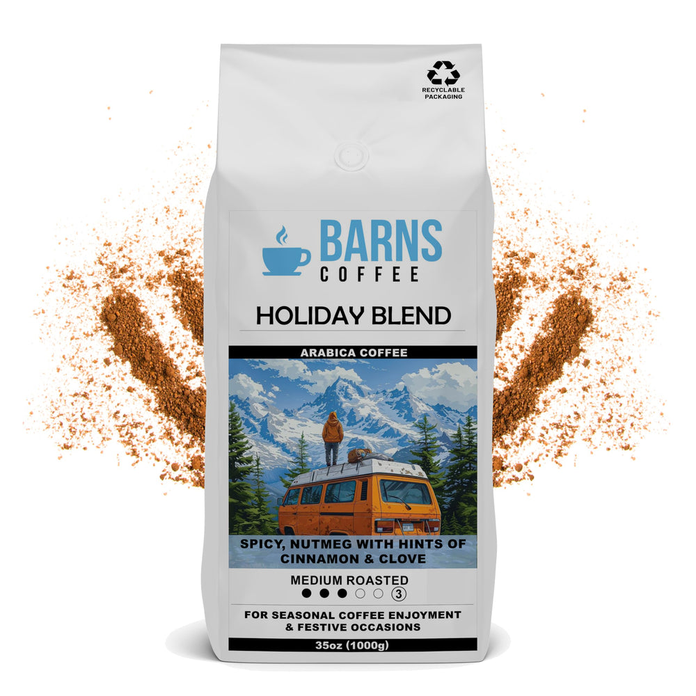 Barns Holiday Blend Ground Coffee 1kg | Dark Roast