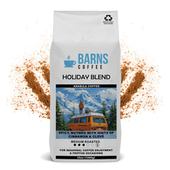 Barns Holiday Blend Ground Coffee 1kg | Dark Roast