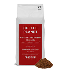 Coffee Planet Espresso Napoletano Ground Coffee 1kg | Dark Roast