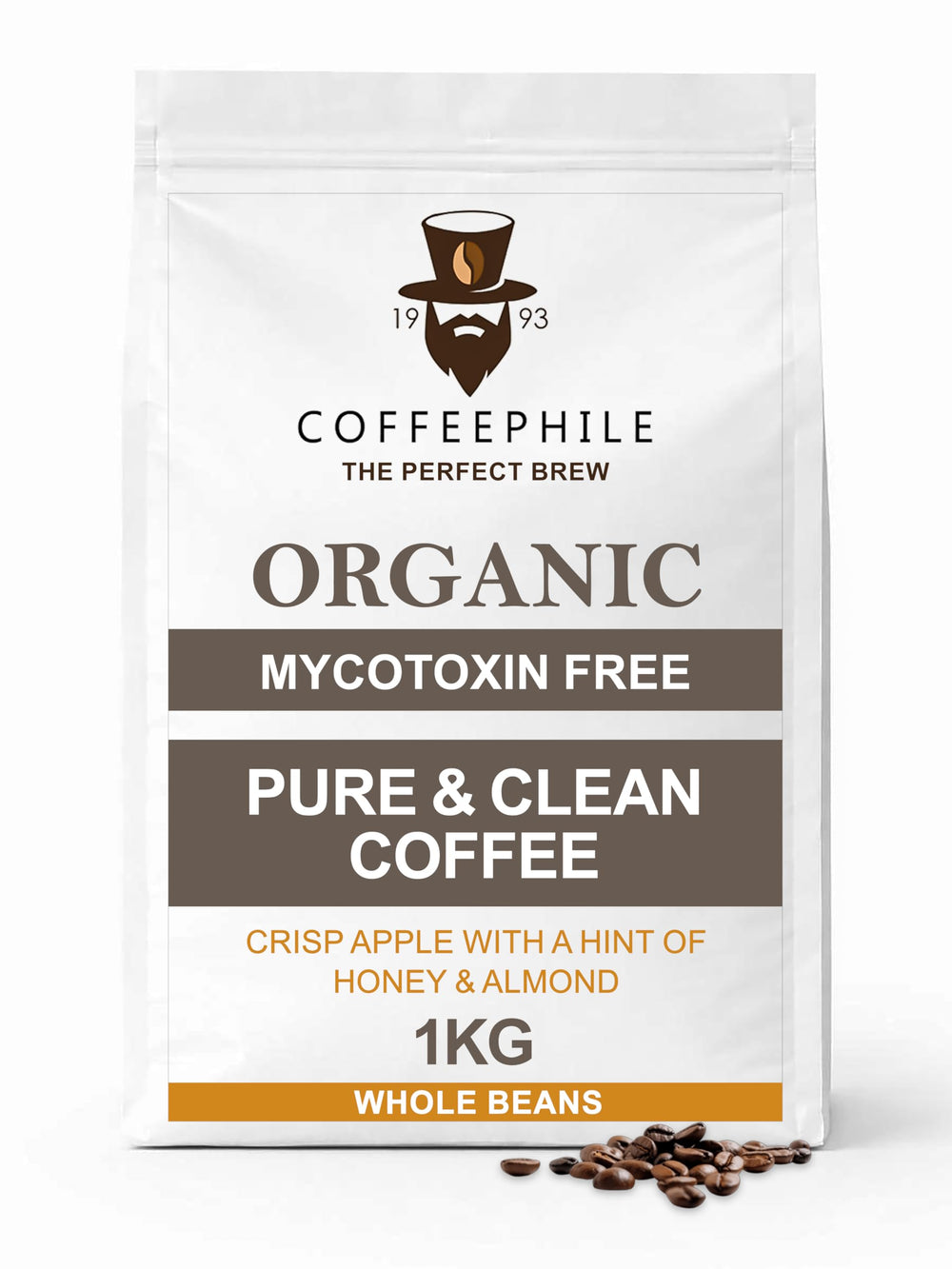 Coffee Phile Pure & Clean Coffee Beans 1kg | Medium Roast