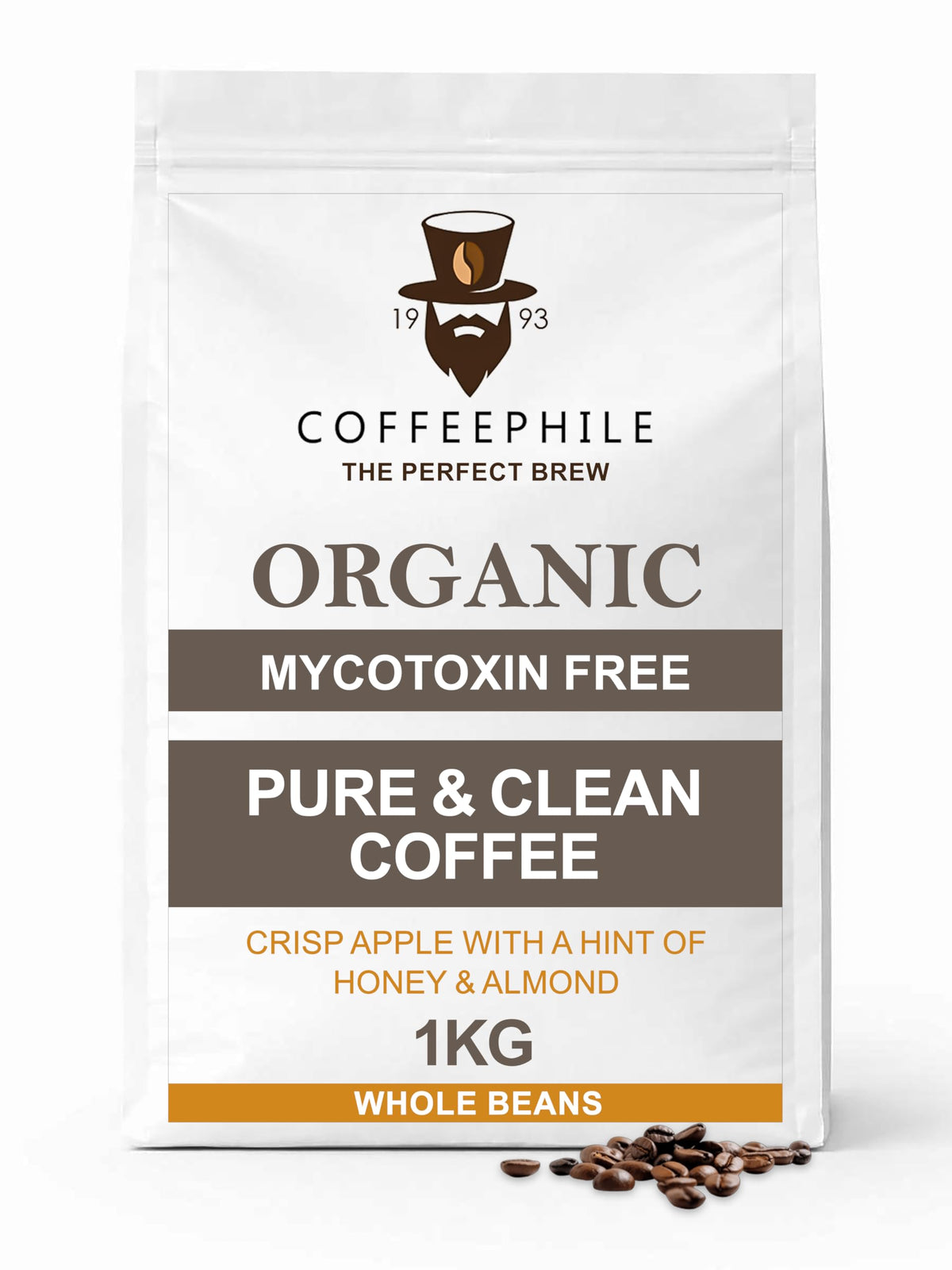 Coffee Phile Pure & Clean Coffee Beans 1kg | Medium Roast