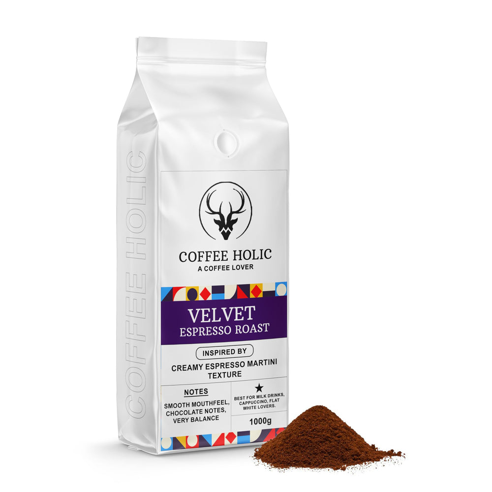 Coffeeholic Velvet Espresso Martini Roast Ground Coffee 1kg