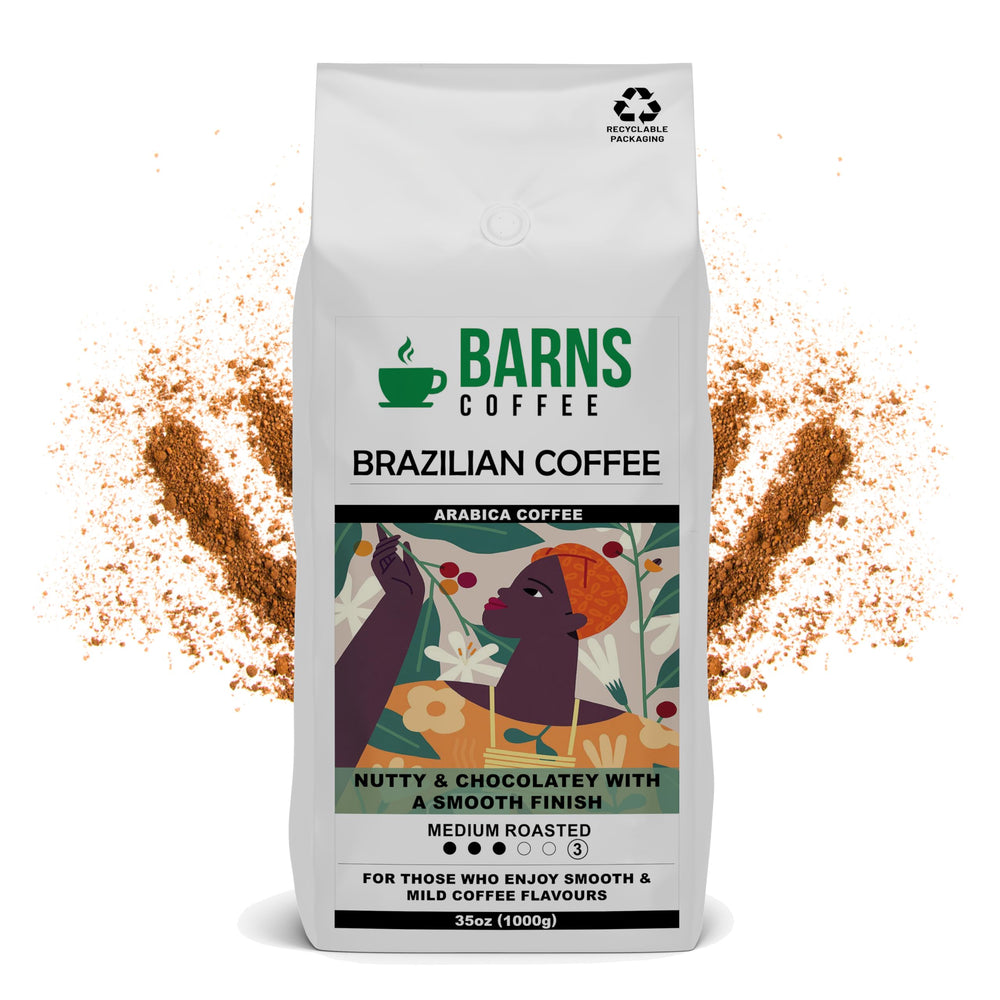 Barns Brazil Ground Coffee 1kg | Medium Roast