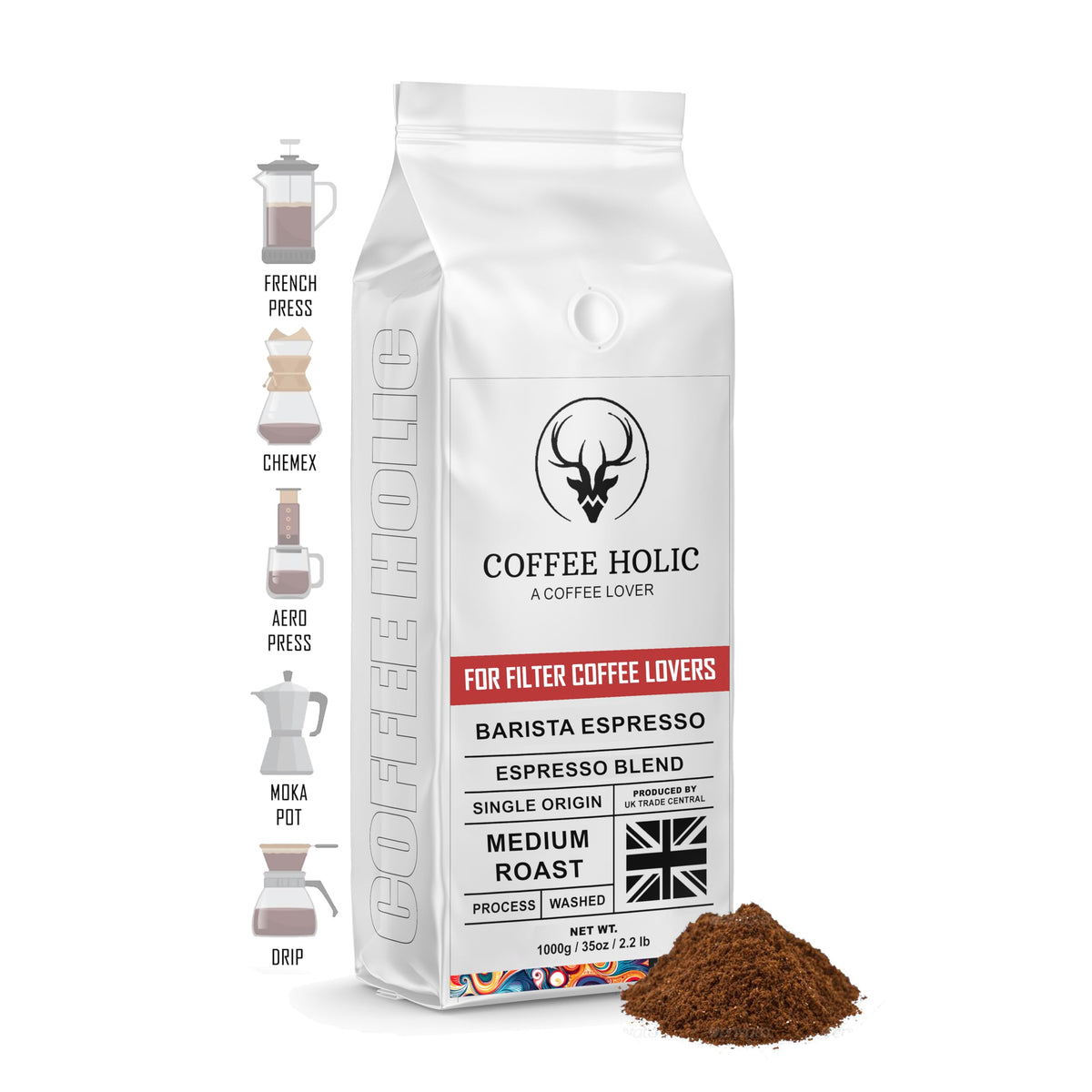 Coffeeholic Barita Filter Coffee 1kg | Medium Roast