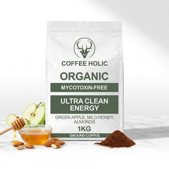 Coffeeholic Ultra Clean Ground Coffee 1kg | Medium Roast