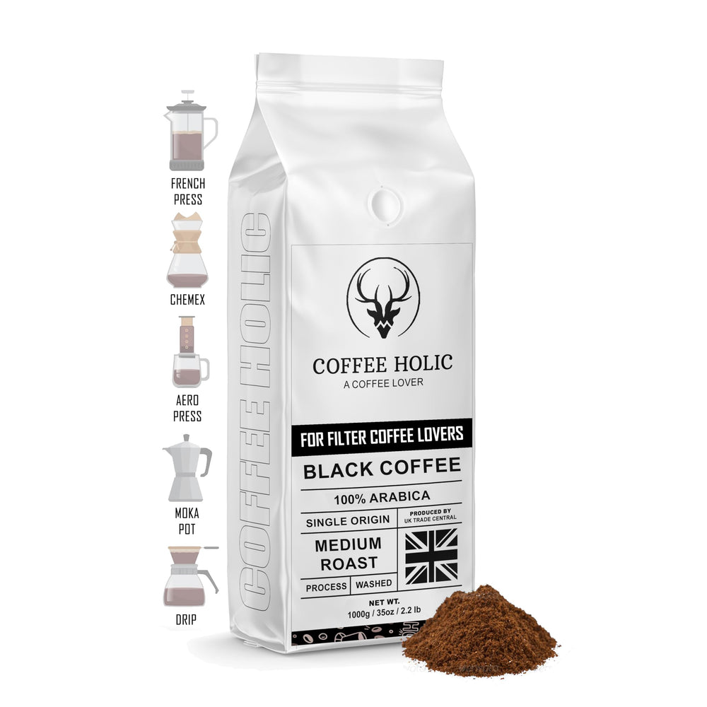 Coffeeholic Decaf Filter Coffee 1kg | Dark Roast
