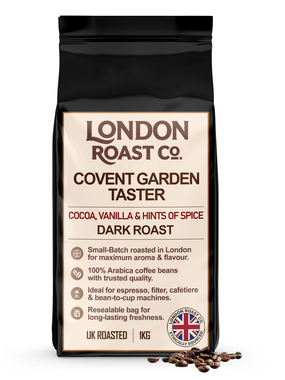London Roast Co Covent Garden Taster Coffee Beans 1kg | Dark Roast
