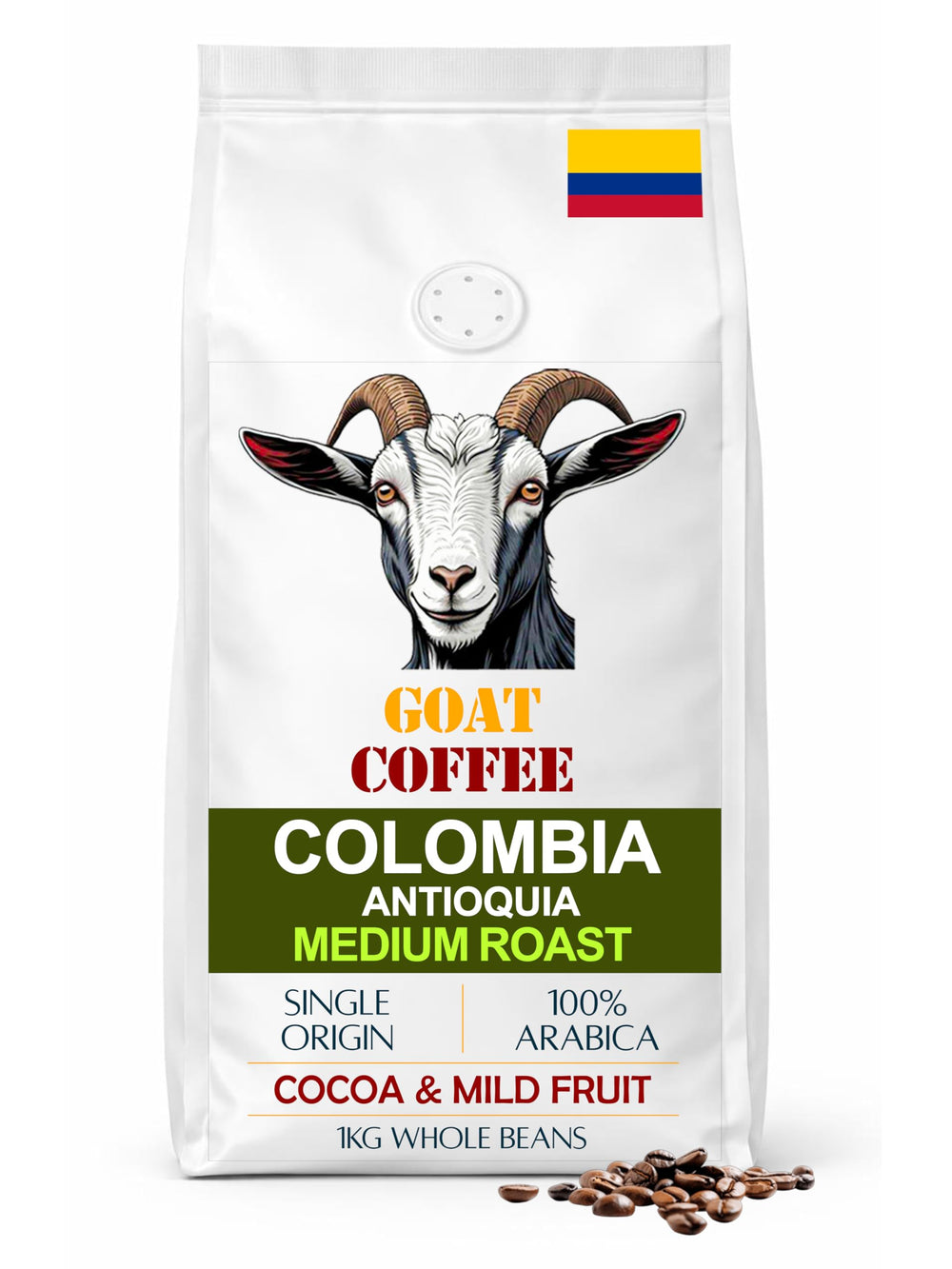 Goat Coffee Colombia Antioquia Coffee Beans 1kg | Medium Roast