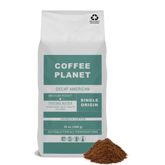 Coffee Planet American Decaf Ground Coffee 1kg | Medium Roast