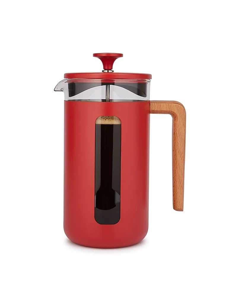 Coffeeholic Cafetière 8-Cup | Pisa Latte Red