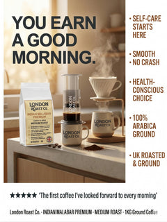 London Roast Co Indian Malabar Ground Coffee 1kg | Medium Roast