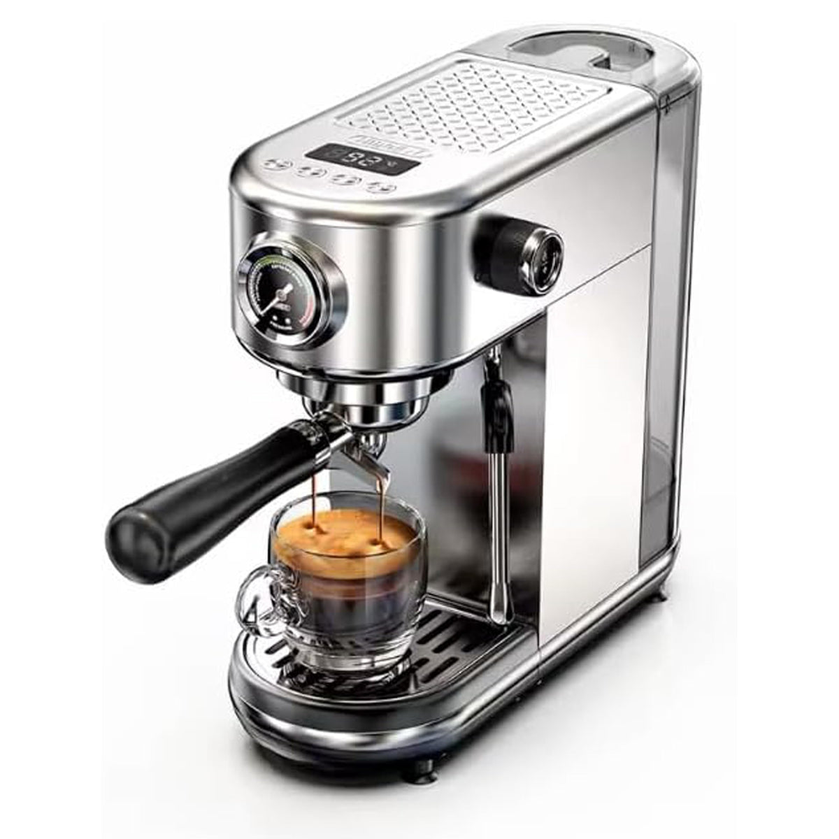 Coffeeholic Espresso Machine 1.3L | Silver, 20 Bar