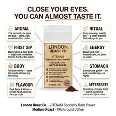 London Roast Co Vietnamese Ground Coffee 1kg | Medium Roast