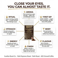 London Roast Co Brazil Cerrado Mineiro Ground Coffee 1kg | Dark Roast