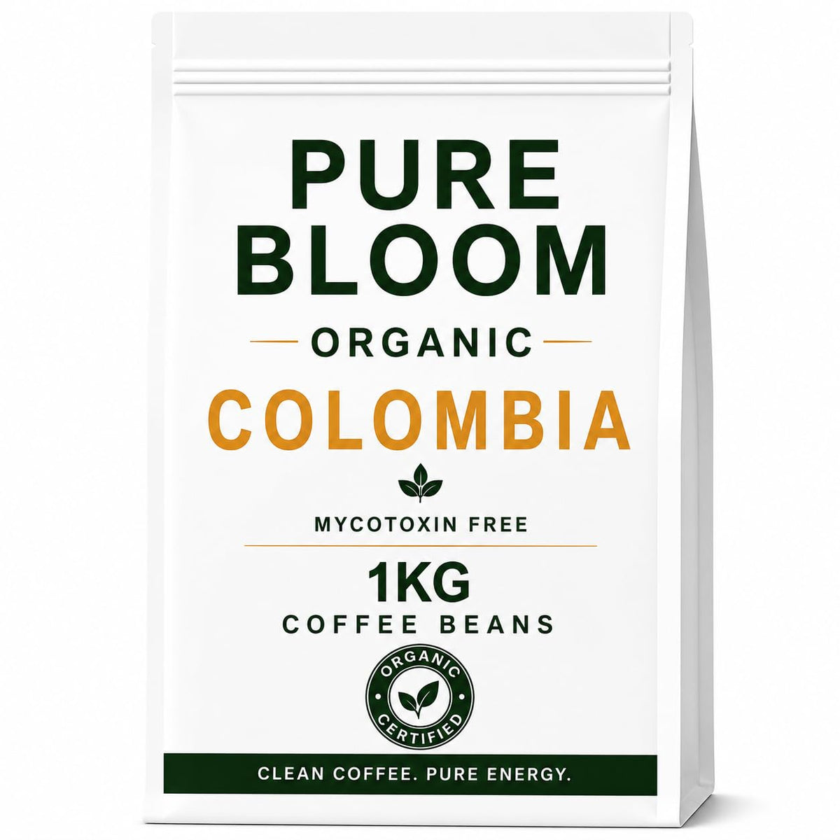 Pure Bloom Clean Colombia Coffee Beans 1kg