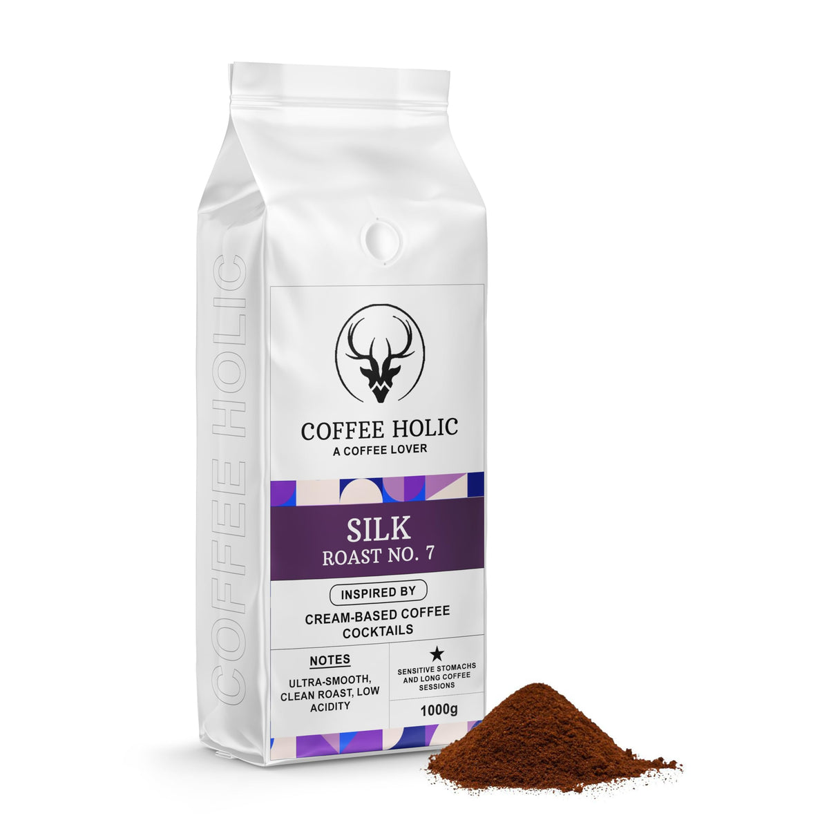 Coffeeholic Silk Cocktail Roast No 7 Ground Coffee 1kg