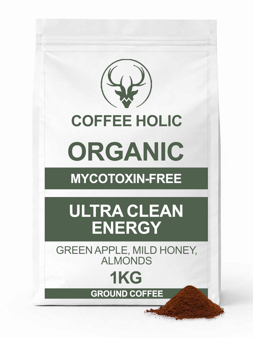 Coffeeholic Ultra Clean Ground Coffee 1kg | Medium Roast