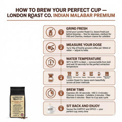 London Roast Co Indian Malabar Coffee Beans 1kg | Medium Roast