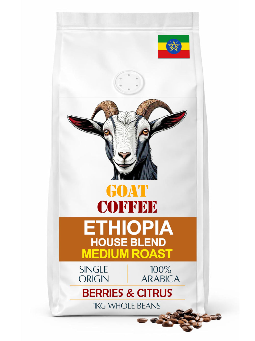Goat Coffee Ethiopia House Blend Coffee Beans 1kg | Medium Roast