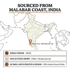 London Roast Co Indian Malabar Ground Coffee 1kg | Medium Roast