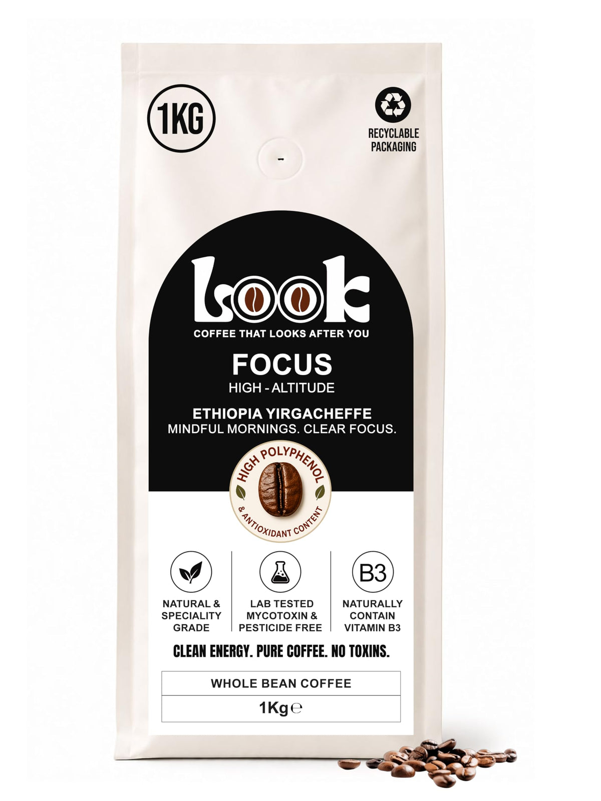 Look Coffee Ethiopia Yirgacheffe Coffee Beans 1kg