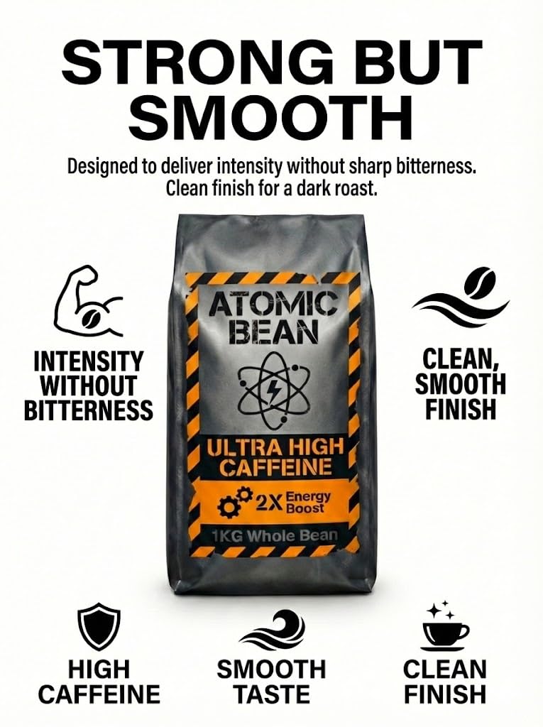 Atomic Bean Ultra High Caffeine Coffee Beans 1kg | Dark Roast