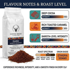 Coffeeholic Dark Barista Martini Ground Coffee 1kg | Medium Roast