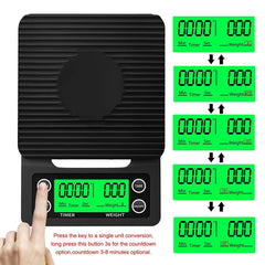 Coffeeholic Digital Coffee Scales 3kg | Timer, 0.1g Precision
