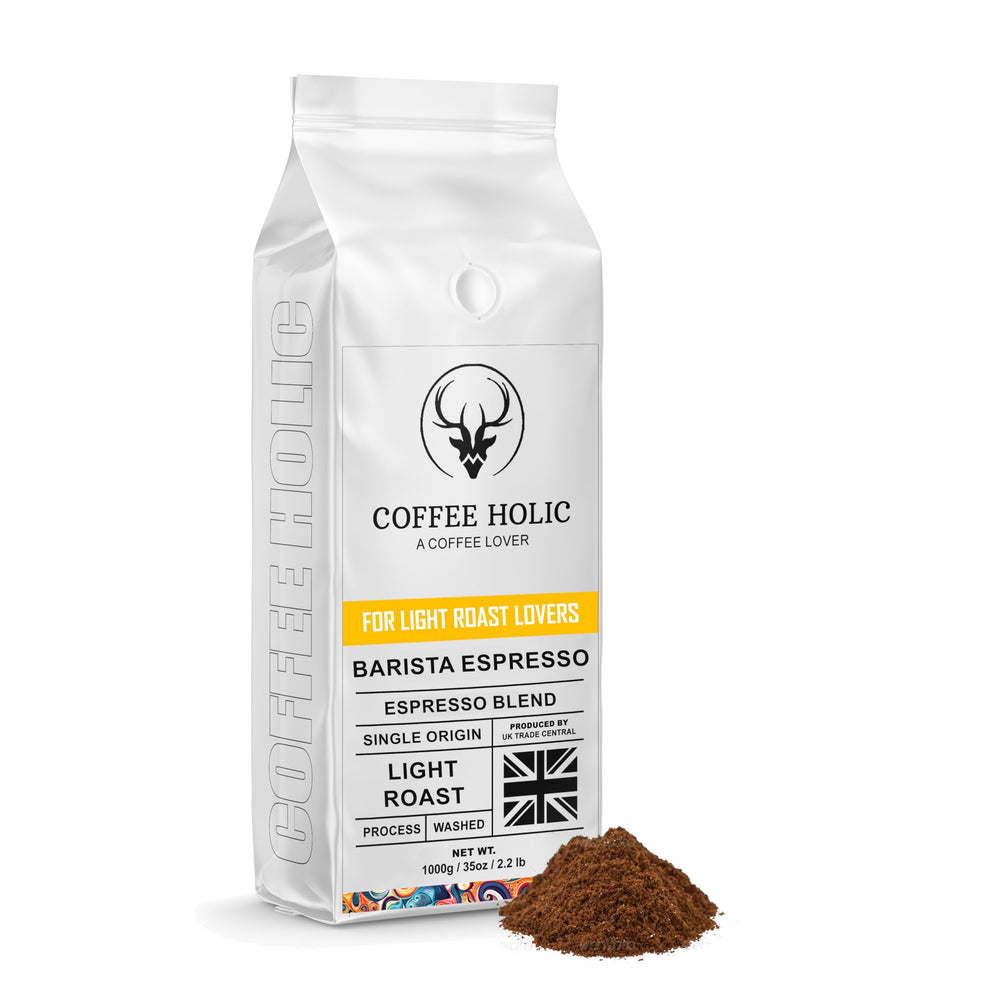 Coffeeholic Colombia Barista Espresso Ground Coffee 1kg | Light Roast