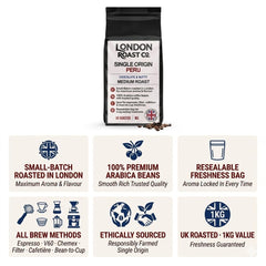 London Roast Co Peru Coffee Beans 1kg | Medium Roast