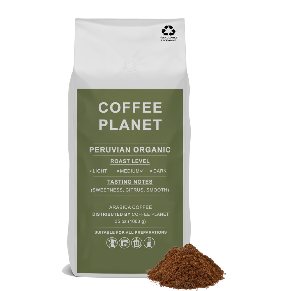 Coffee Planet Peruvian Ground Coffee 1kg | Medium Roast
