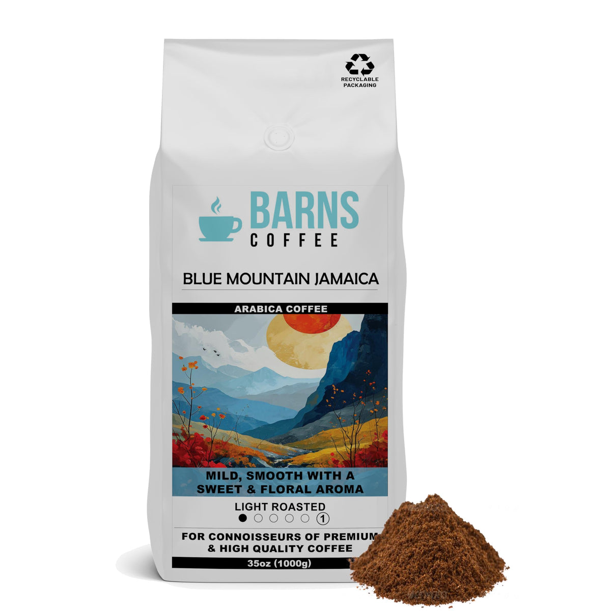 Barns Blue Mountains Jamaica Ground Coffee 1kg | Light Roast